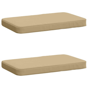 vidaXL 2-delige Bankkussens VUGHT 2 pcs 100% Polyester Beige