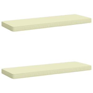 vidaXL 2-delige Bankkussens VUGHT 2 st 100% Polyester Crèmekleurig