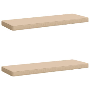 vidaXL 2-delige Bankkussens VUGHT 2 st 100% Polyester Crèmekleurig