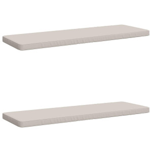 vidaXL 2-delige Bankkussens VUGHT 2 st 100% Polyester Wit