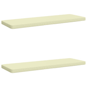 vidaXL 2-delige Bankkussens VUGHT 2 st 100% Polyester Crèmekleurig