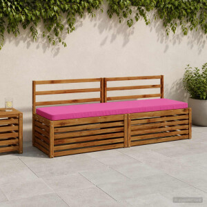 vidaXL 1-delig Bankkussen VUGHT 100% Polyester Roze 200 x 50 x 5 cm