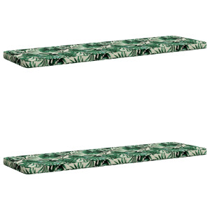 vidaXL 2-delige Bankkussens VUGHT 2 st 100% Polyester Bladpatroon