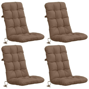 vidaXL 4-delige Hoogrug Kussen VIANEN 4 pcs 100% Polyester Taupe