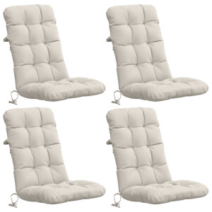 vidaXL 4-delige Hoogrug Kussen VIANEN 4 pcs 100% Polyester Wit