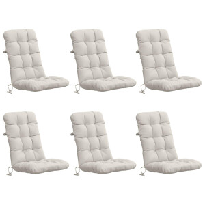 vidaXL 6-delige Hoogrug Kussen VIANEN 6 pcs 100% Polyester Wit