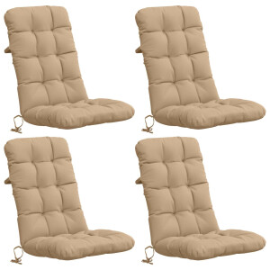 vidaXL 4-delige Hoogrug Kussen VIANEN 4 pcs 100% Polyester Zand