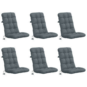 vidaXL 6-delige Hoogrug Kussen VIANEN 6 pcs 100% Polyester Blauw