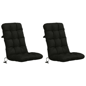 vidaXL 2-delige Hoogrug Kussen VIANEN 2 pcs 100% Polyester Zwart