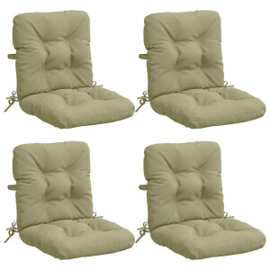 vidaXL 4-delige Hoogrug Kussen VIANEN 4 pcs 100% Polyester Lichtgroen