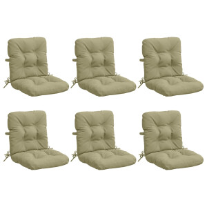 vidaXL 6-delige Hoogrug Kussen VIANEN 6 pcs 100% Polyester Lichtgroen
