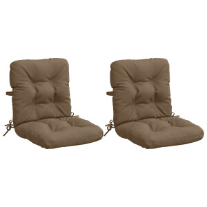 vidaXL 2-delige Hoogrug Kussen VIANEN 2 pcs 100% Polyester Taupe