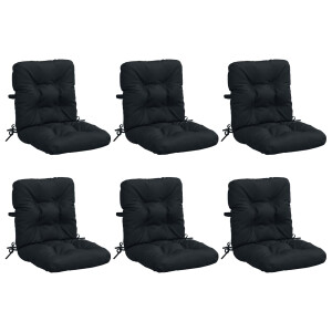 vidaXL 6-delige Hoogrug Kussen VIANEN 6 pcs 100% Polyester Donkerblauw
