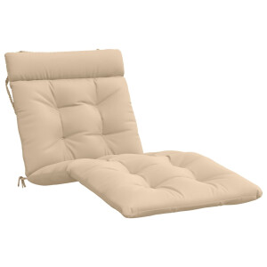 vidaXL Ligstoel Kussen VIANEN 100% Polyester Crèmekleurig