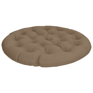 vidaXL Papasan Stoel Kussen VIANEN 100% Polyester Taupe Ø 130 x 12 cm