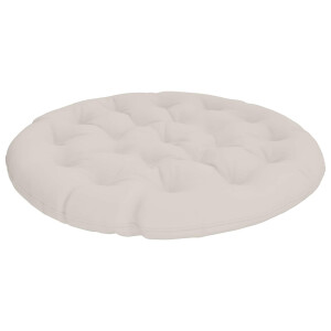 vidaXL Papasan Stoel Kussen VIANEN 100% Polyester Wit Ø 130 x 12 cm