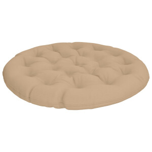 vidaXL Papasan Stoel Kussen VIANEN 100% Polyester Zand Ø 130 x 12 cm