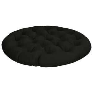 vidaXL Papasan Stoel Kussen VIANEN 100% Polyester Zwart Ø 130 x 12 cm