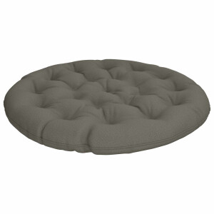 vidaXL Papasan Stoel Kussen VIANEN 100% Polyester Grijs Ø 120 x 12 cm