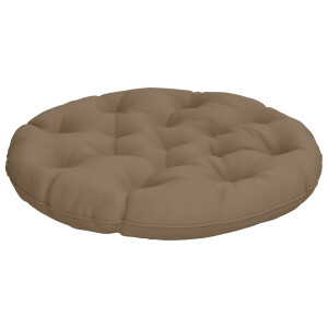 vidaXL Hangstoel Kussen VIANEN 100% Polyester Taupe Ø 80 x 12 cm