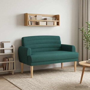 vidaXL Loungebank met knopencomfort Donkergroen 116 x 67 x 80 cm Stof