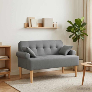 vidaXL Loungebank met knopencomfort Donkergrijs 120 x 65 x 79 cm Stof