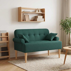 vidaXL Loungebank met knopencomfort Donkergroen 120 x 65 x 79 cm Stof