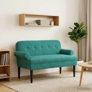 vidaXL Loungebank met knopencomfort Turquoise 120 x 66 x 78 cm fluweel