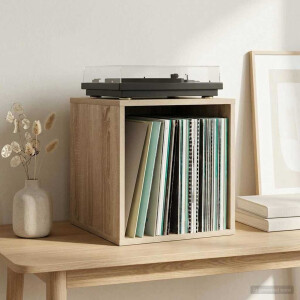 vidaXL Vinyl Album Doos 2 st Sonoma Eiken 37 x 36,5 x 38 cm
