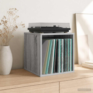 vidaXL Vinyl Album Doos 2 st Grijs Sonoma 37 x 36,5 x 38 cm