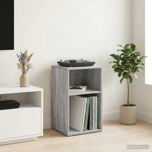 vidaXL Platenkast Grijs Sonoma 38 x 33 x 61 cm Bewerkt hout
