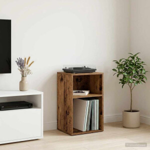 vidaXL Platenkast Oud hout 38 x 33 x 61 cm Bewerkt hout