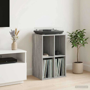 vidaXL Platenkast Grijs Sonoma 44,5 x 36,5 x 74,5 cm Bewerkt hout