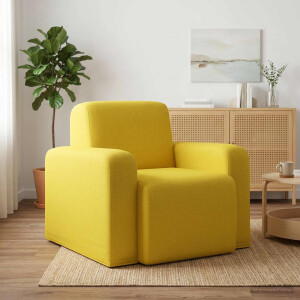 vidaXL Fauteuil Lichtgeel Stof
