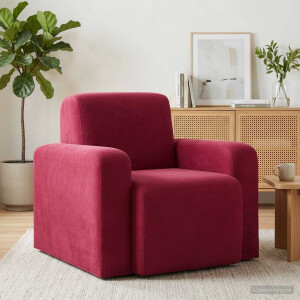 vidaXL Fauteuil Wijnrood fluweel