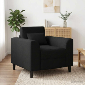vidaXL Fauteuil Zwart Stof