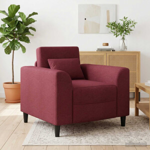 vidaXL Fauteuil Wijnrood Stof