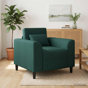 vidaXL Fauteuil Donkergroen Stof