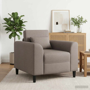 vidaXL Fauteuil Taupe Stof
