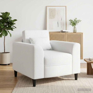 vidaXL Fauteuil Wit Stof