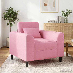 vidaXL Fauteuil Roze Stof