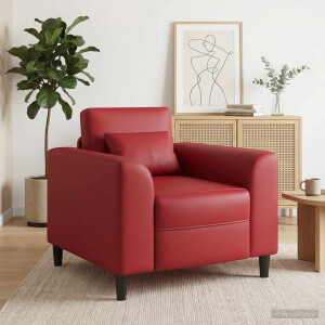 vidaXL Fauteuil Wijnrood Kunstleer