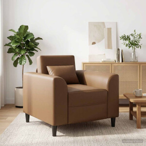 vidaXL Fauteuil Cappuccino Kunstleer