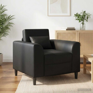 vidaXL Fauteuil Zwart Kunstleer
