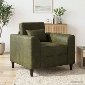 vidaXL Fauteuil Legergroen Nep Suede Leer
