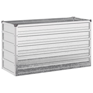 vidaXL Verhoogd Tuinbed Zilverkleurig 100 x 40 x 55 cm gegalvaniseerd