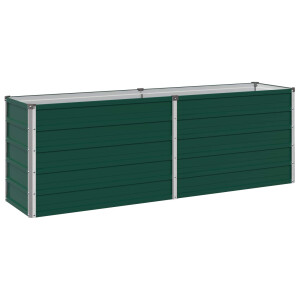 vidaXL Verhoogd Tuinbed Groen 160 x 40 x 55 cm koudgewalst stalen