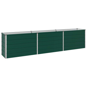 vidaXL Verhoogd Tuinbed Groen 240 x 40 x 55 cm koudgewalst stalen