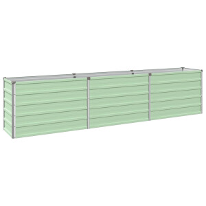 vidaXL Verhoogd Tuinbed Pastelgroen 240 x 40 x 55 cm koudgewalst staal