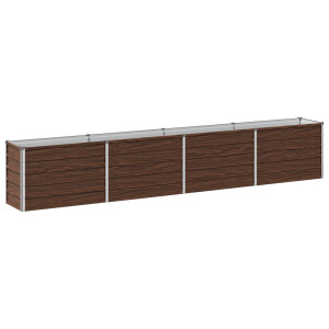 vidaXL Verhoogd Tuinbed Zwart 320 x 40 x 55 cm koudgewalst staal